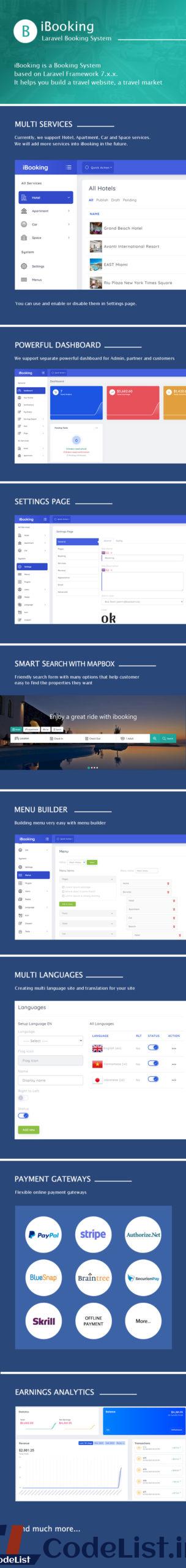 iBooking – Laravel Booking System – Codelist