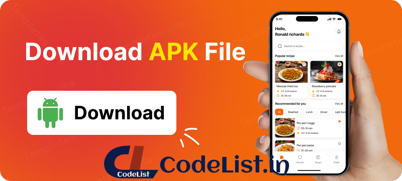 Recipe Full App in Flutter with NodeJs Backend | Cooking Guide App in Flutter - 1