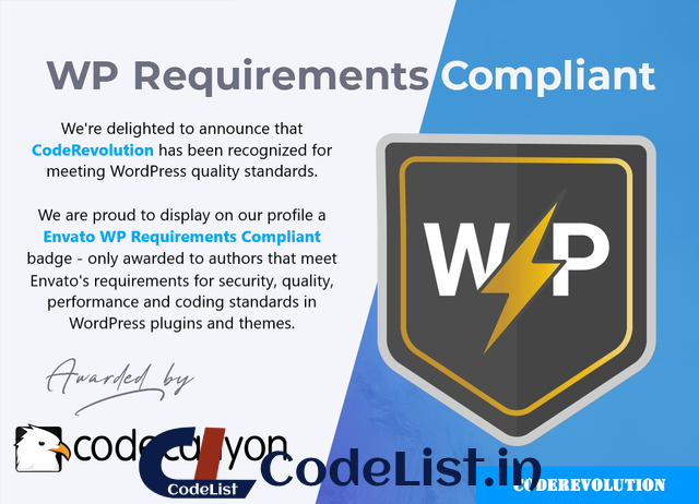 WP Requirements Compliant badge