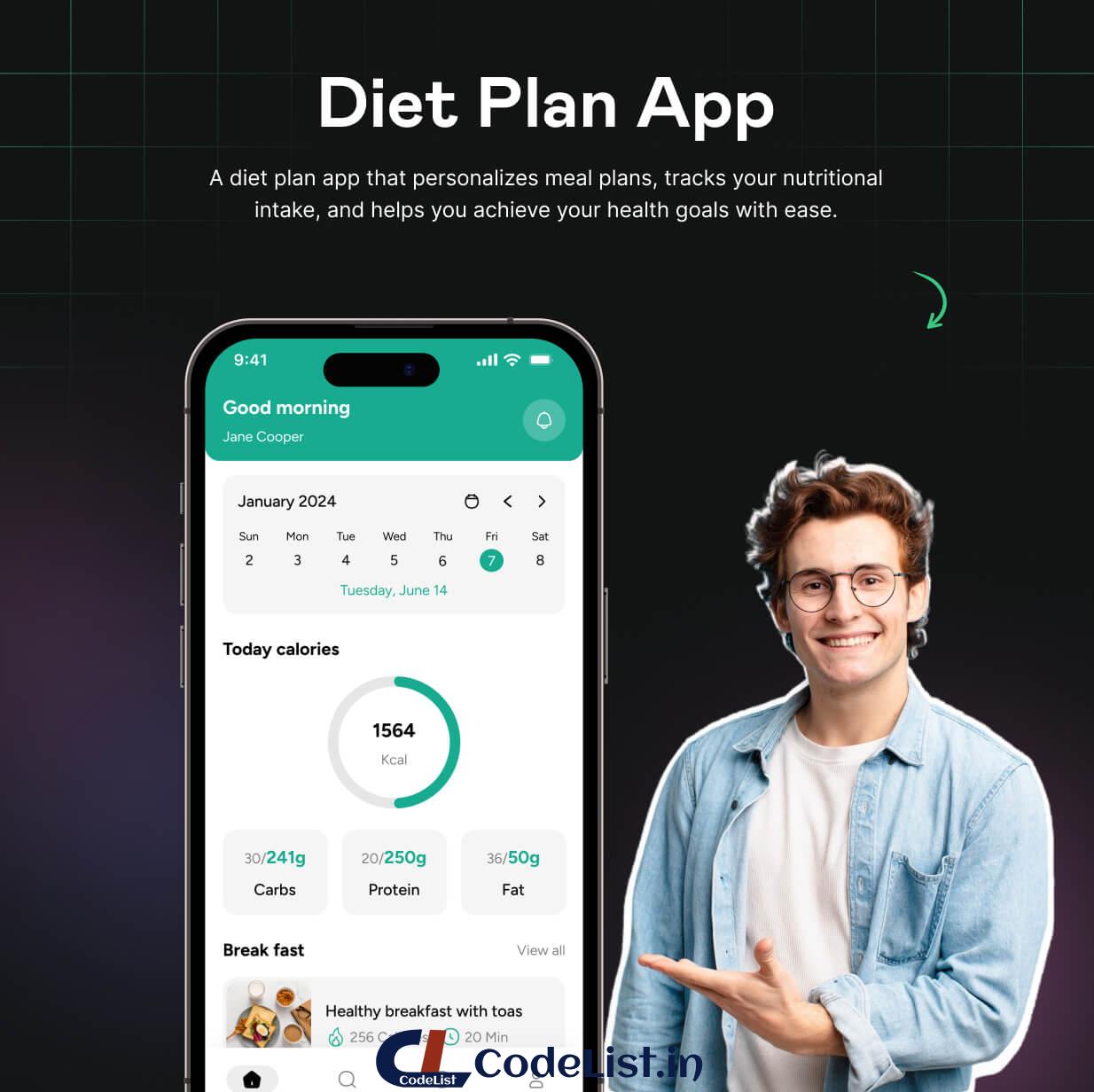 Diet App UI Template | Personalized Diet & Nutrition Management App in Flutter | Dietify App UI - 2