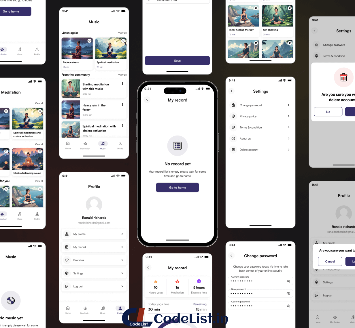 Mindfulme App UI Template | Meditation App in Flutter | BlissfulMind App Template - 5