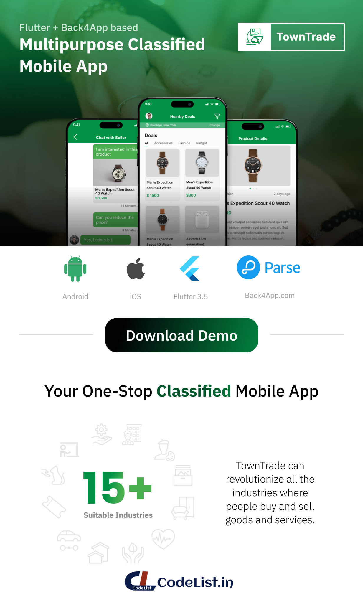 towntrade classified mobile app cover