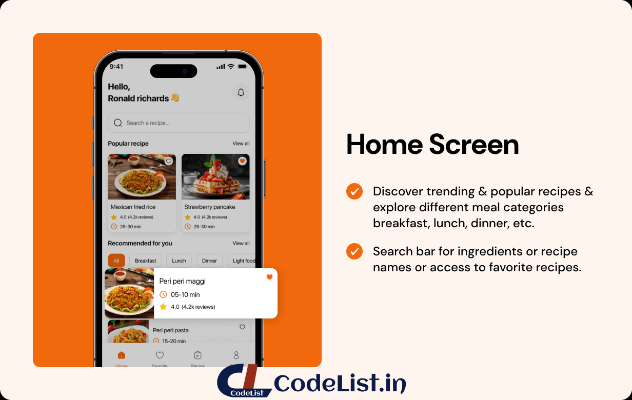 Recipe Full App in Flutter with NodeJs Backend | Cooking Guide App in Flutter - 13