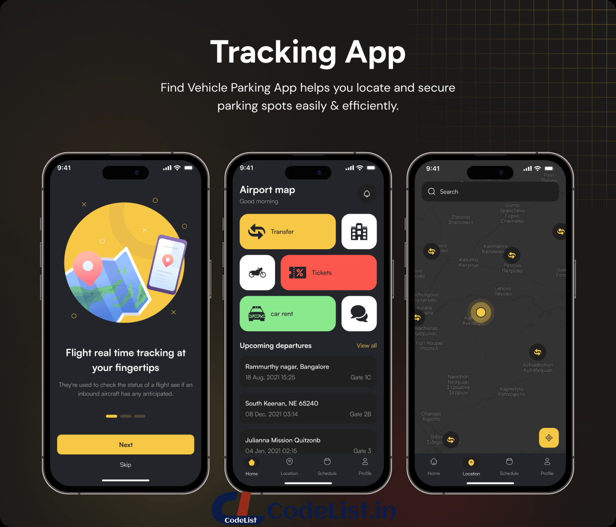 Tracking  App UI Template | Location Tracking App in Flutter | GeoTrace App Template - 2