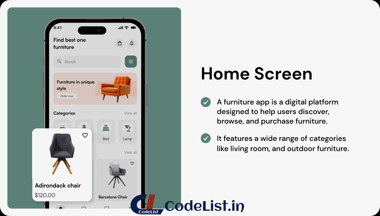 DecorEase App UI Template | Interior Design & Home Styling App in Flutter | DesignPro App Template - 6