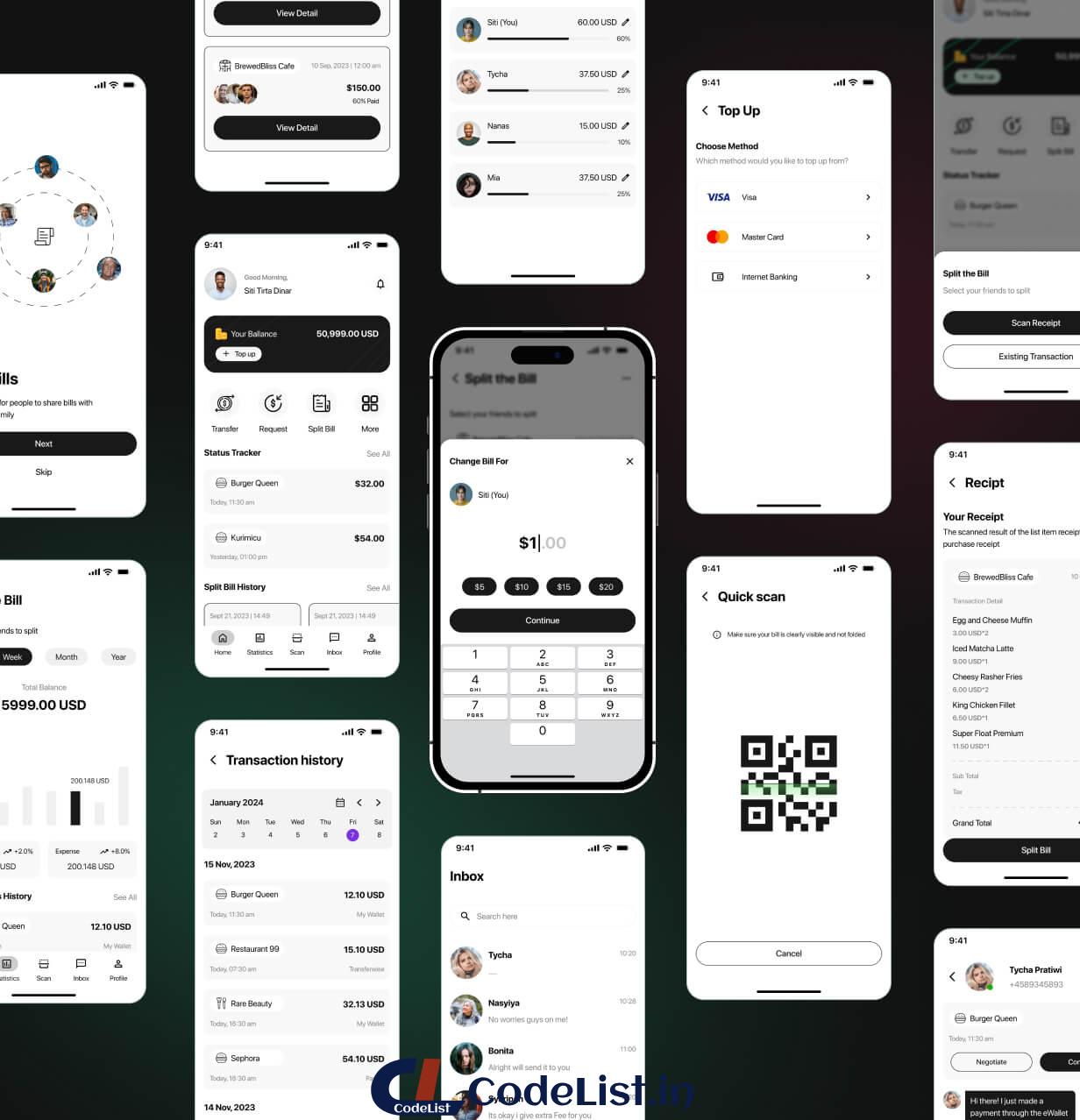 Splitbill App UI Template | Bill Splitting App in Flutter | SplitwisePro App Template - 3