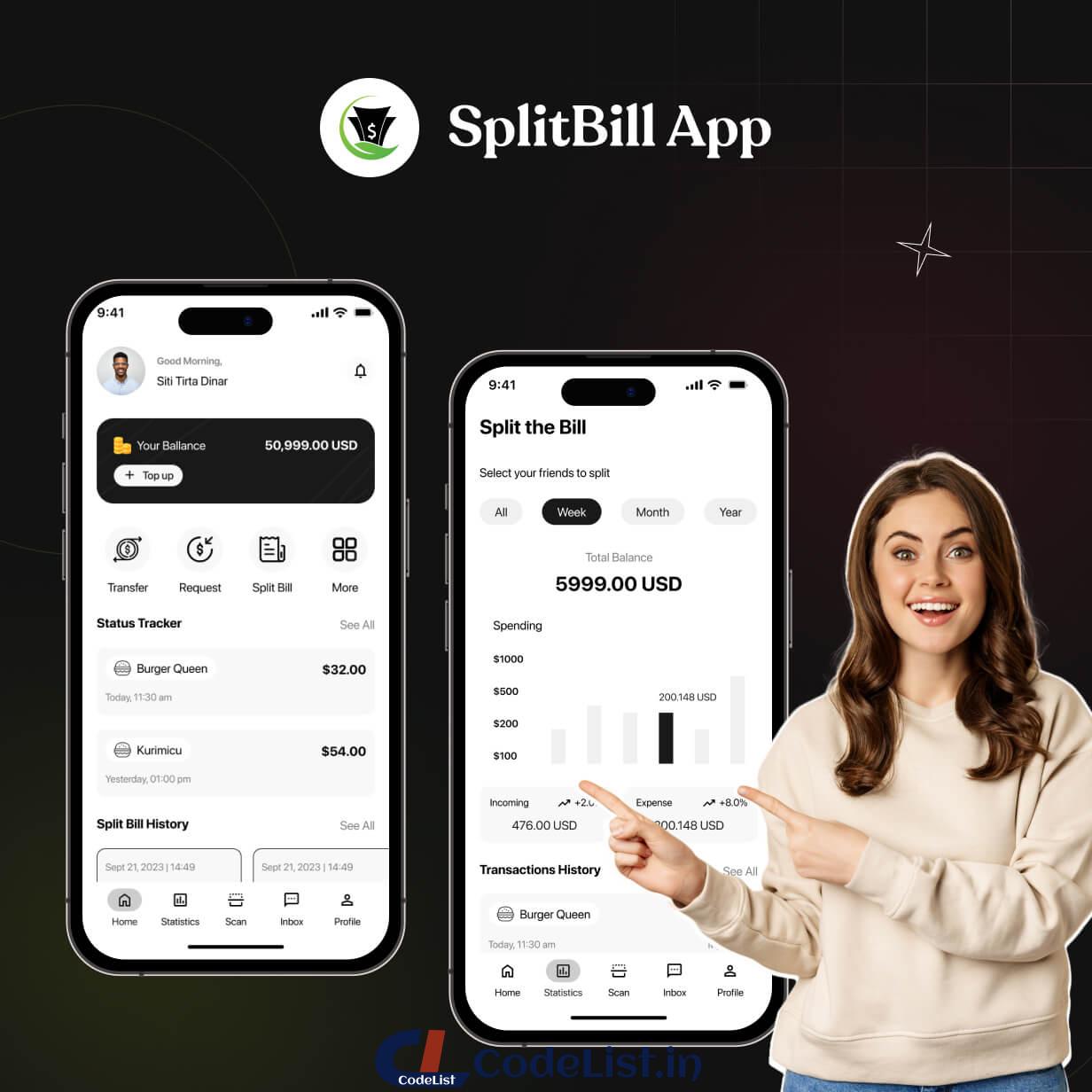 Splitbill App UI Template | Bill Splitting App in Flutter | SplitwisePro App Template - 10