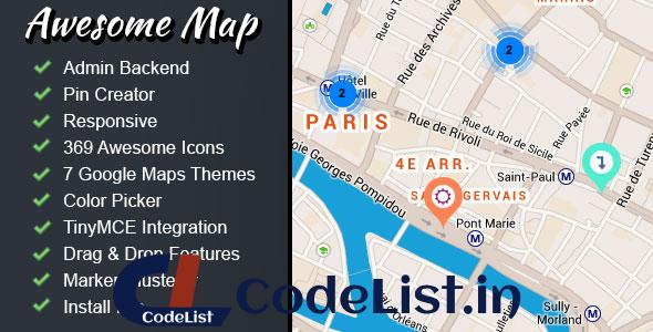 Awesome Map – Fully Customizable Markers Map