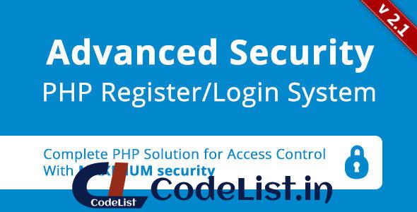 Advanced Security – PHP Register/Login System