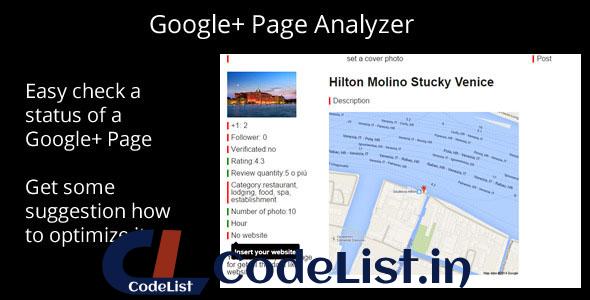 Google Plus Page Analyzer