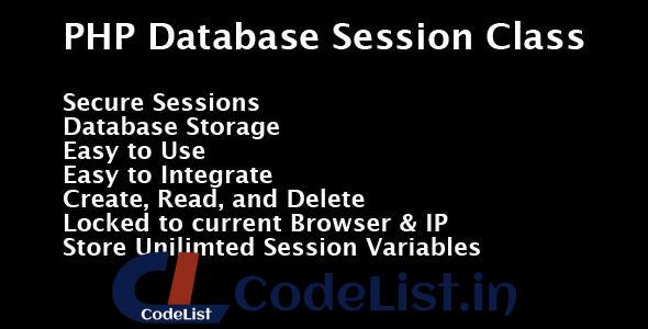 PHP Database Session Class