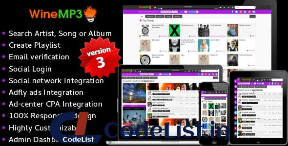 WineMP3 Music Search Engine v3