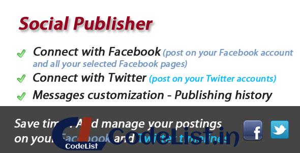 Facebook and Twitter Social Publisher