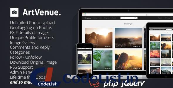 ArtVenue v5.0 – Image Sharing Community Script