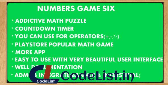 Numbers Game 6-Countdown