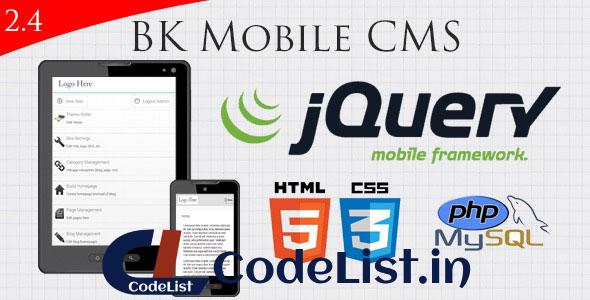 jquery Mobile Website With Full Admin Panel