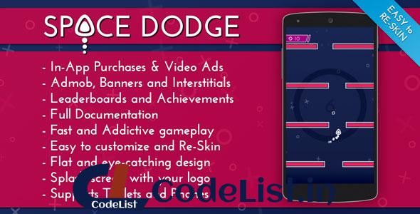 Space Dodge – Admob + IAP + Leaderboards