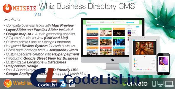 WhizBiz – Business Directory CMS