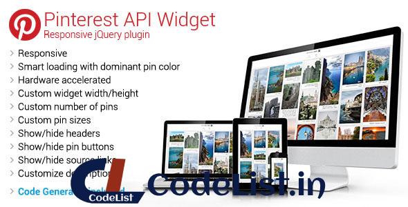 Pinterest API Widget – Responsive jQuery Plugin