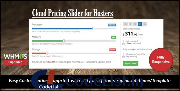 Cloud Pricing Slider