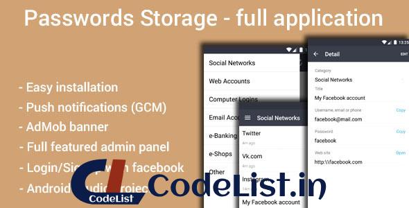 Passwords Storage App