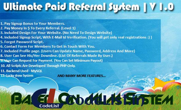 Ultimate Paid Referral System