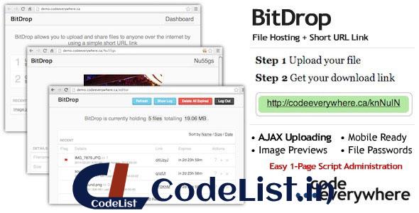 BitDrop – File Hosting with Short URL Link