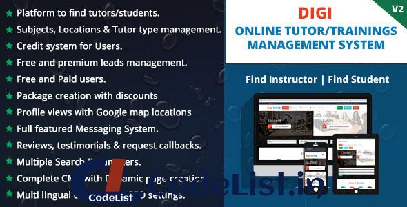 Digi Online Tutor/Trainings Management System