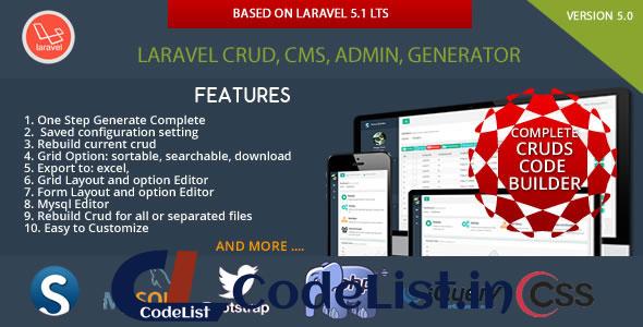 Laravel CRUD – CMS – Sximo 5 LTS