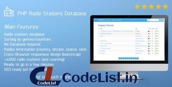 PHP Radio Stations Database