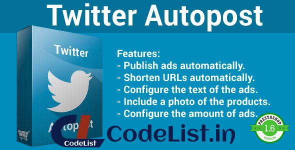 Twitter autopost – Prestashop Plugin