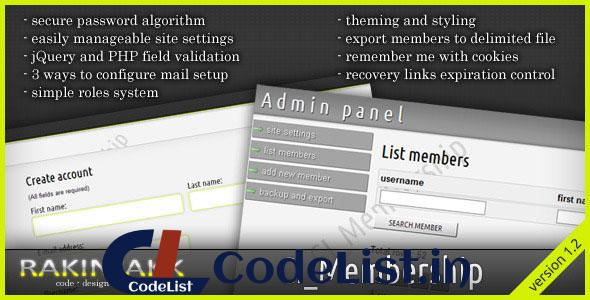 CodeIgniter Membership Script