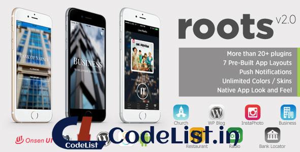 Roots – PhoneGap/Cordova Multi-Purpose Hybrid App