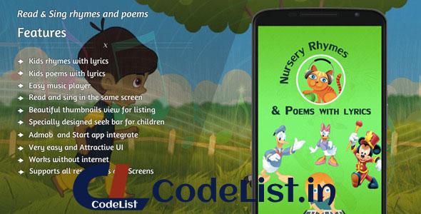 Nursery rhymes and poems with lyrics