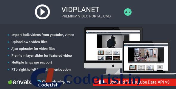 Vidplanet Premium Video Portal Cms