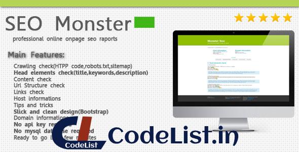 SeoMonster – OnPage SEO Raporting Script