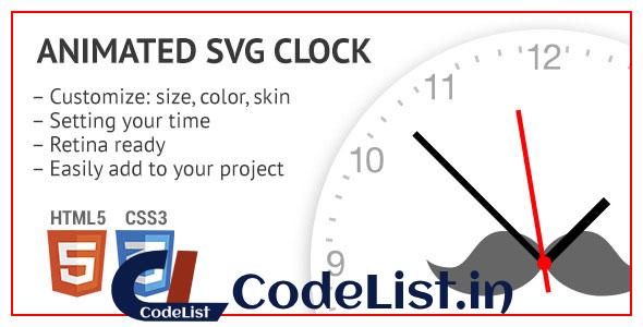 Animated SVG clock