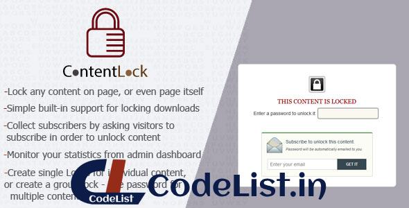 ContentLock – Content Locking Solution