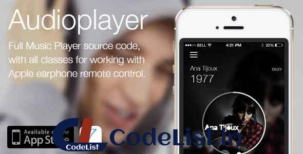 Audioplayer. (Works with apple earphone remote)