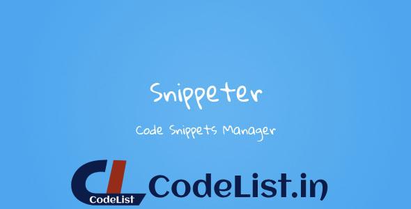 Snippeter – Code Snippets Manager