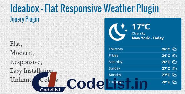 Ideabox – Flat Responsive Weather Plugin