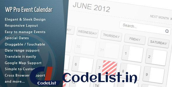 WordPress Pro Event Calendar v3.2.4