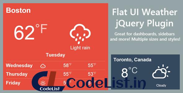 Flat Weather jQuery Plugin