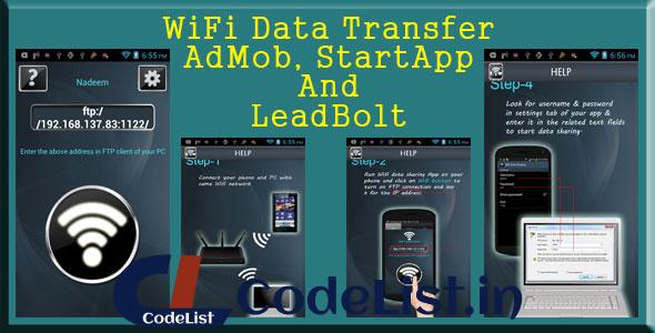 Wifi Data Transfer – AdMob, StartApp and LeadBolt