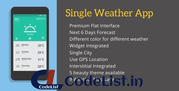 Single Weather App