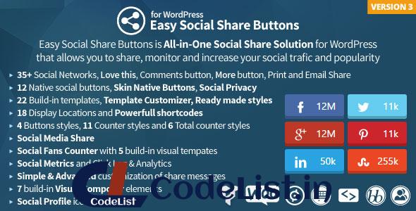 Easy Social Share Buttons for WordPress v3.2.5