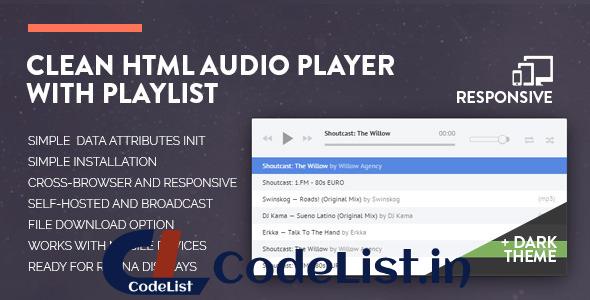 Clean HTML Audio Player with Playlist