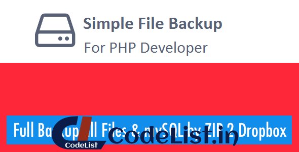 Simple Backup Files and MySQL using PHP