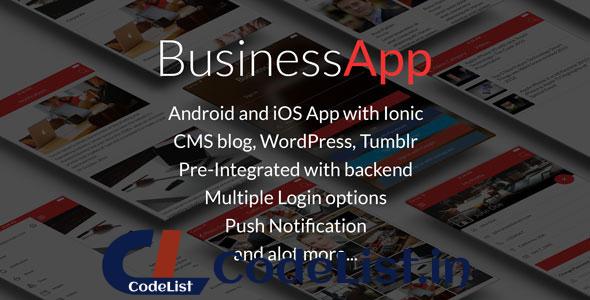 BusinessApp – Ionic iOS/Android Full Application with powerful CMS