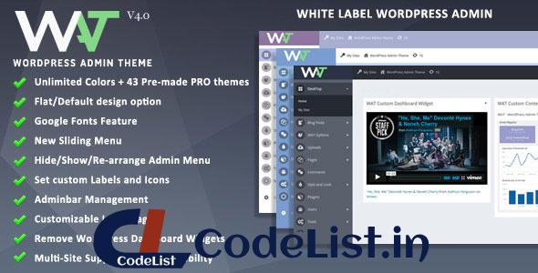 WordPress Admin Theme v4.0